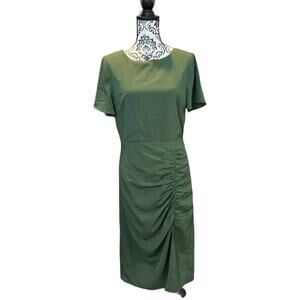 Chelsea 28 Nordstrom NWT Olive Green dress ruched side Medium